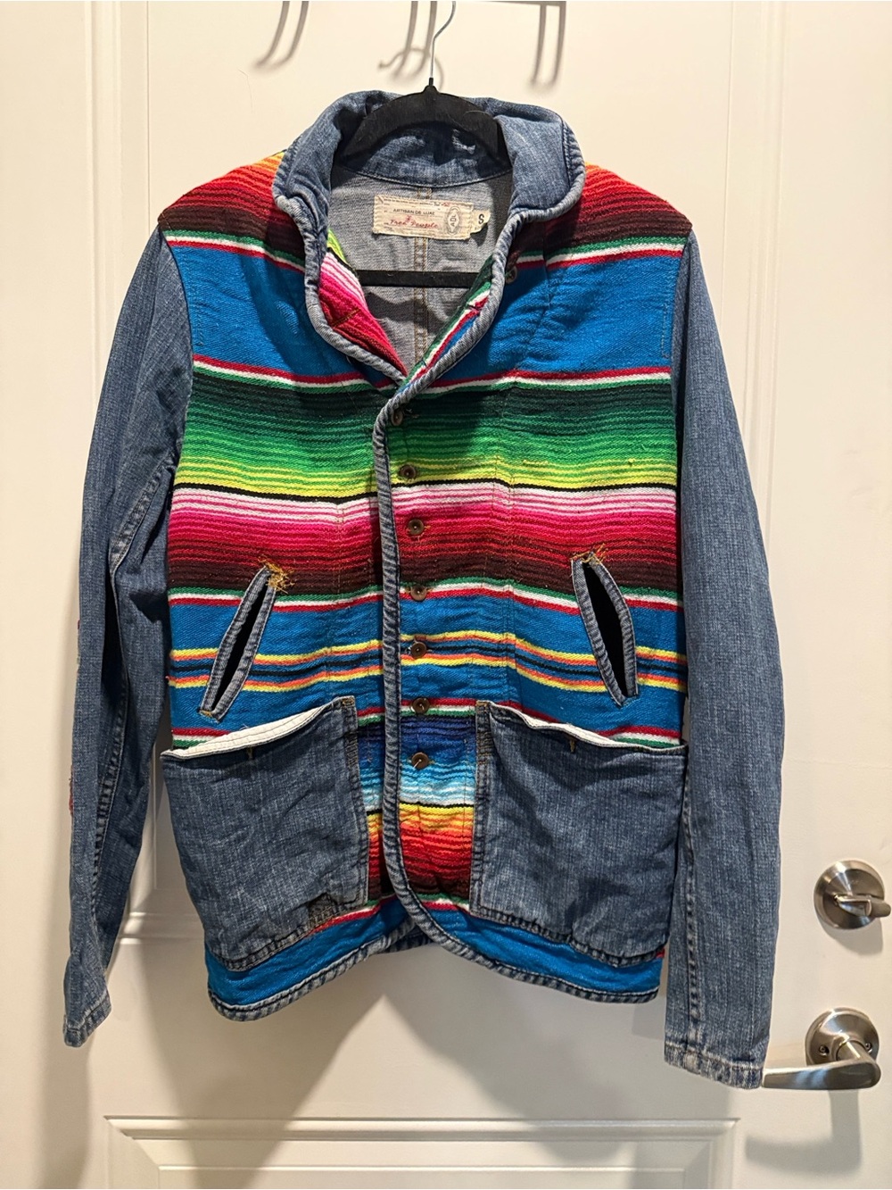Rare Free people artisan de luxe jean jacket